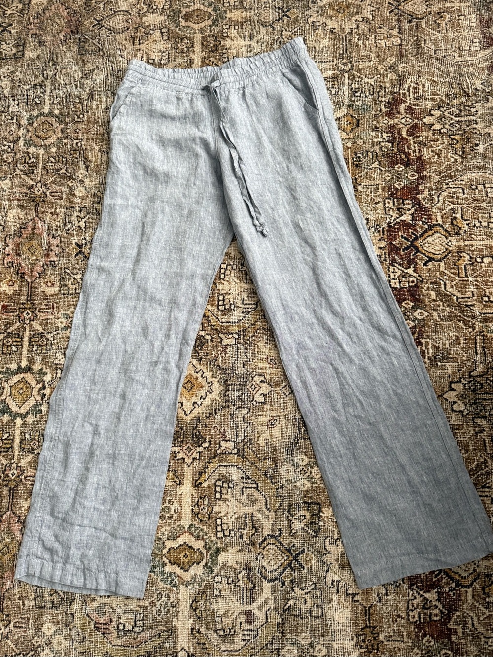 100% Linen Wide Leg Pants